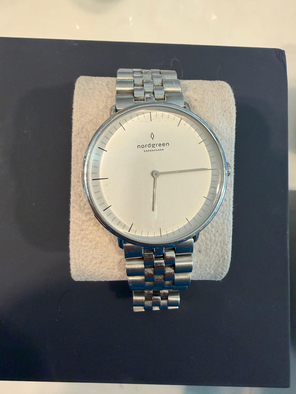 Nordgreen Philosopher Watch - Silver 40mm - White Dial with 5-Link Bracelet